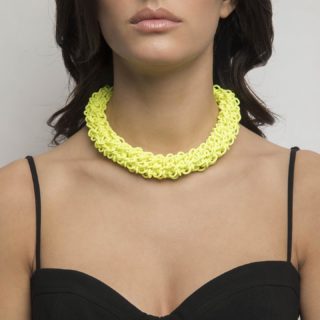 Let your optimism shine through and uplift your mood with this bright neon yellow #RajaCollection necklace 🌕

#maison203 #3dprintednecklace #3dprintedjewelry #boldnecklace #contemporaryjewellery #digitaljewelry #lightweightnecklace #gioiellocontemporaneo #colourfuljewellery