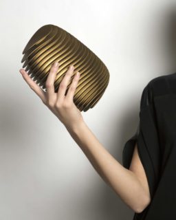 Bern clutch is the sculptural treasure box you are looking for this season.

#maison203 #contemporaryjewelry #3dprintedjewelry #lightweightjewelry #gioiellocontemporaneo #boldjewelry #bijouxcontemporains #digitaljewelry #3dprintedclutch