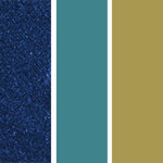 Blue Glitter / Cerulean / Gold