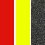 Red / Fluo Yellow / Gunmetal Glitter